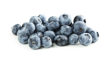 Blueberries isolated on a white