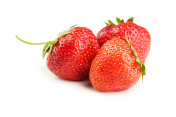 Strawberries isolated on a white