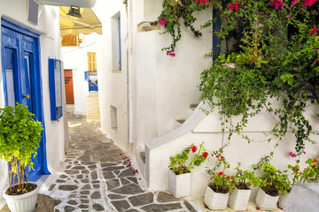 old town on Naxos island, Cyclades, Greece - obrazy, fototapety, plakaty
