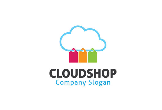 Cloud Shop Logo template