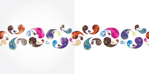 Seamless festive wallpapers (left - EPS 10, right - EPS 8)