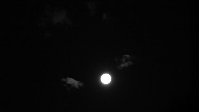 night sky with moon and cloud