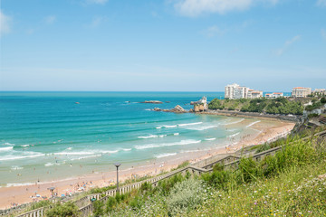   The beach in Biarritz, France 