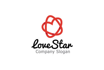 Love Star Logo template