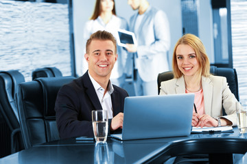 Business people working in conference room