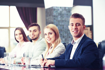 Business people working in conference room