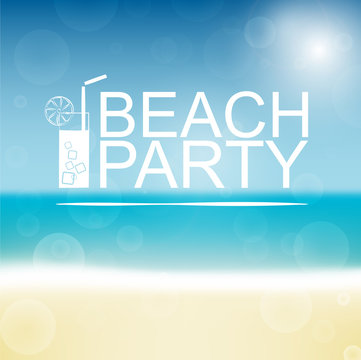 Strandparty, tropischer Strand, mit Sonne, Meer Sommer –  Beach Party Hintergrund