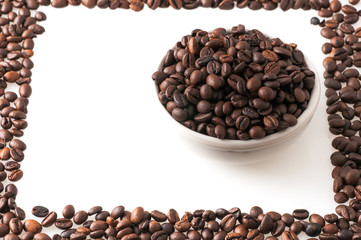 picture made with coffee beans