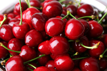 Sweet cherries close up