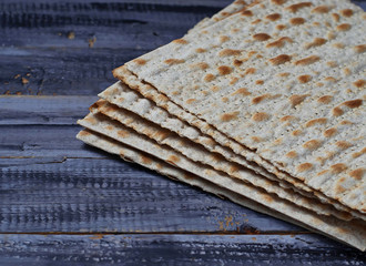 Jewish traditional Passover matzo bread