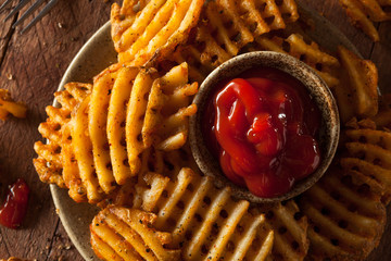 Crispy Homemade Waffles Fries