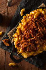 Homemade BBQ Pulled Pork Mac and Cheese