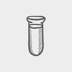 Test tube sketch icon