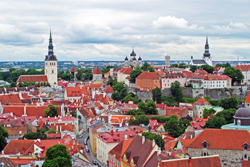 Obraz premium Tallinn old town panorama