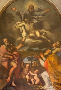 Rome - Holy Trinity and the saints Bartholomew and Nicholas of Bari 