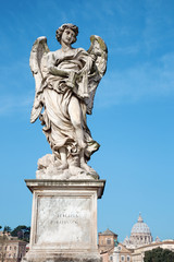 Fototapeta na wymiar Rome - Angel with the whips - Ponte Sant'Angelo