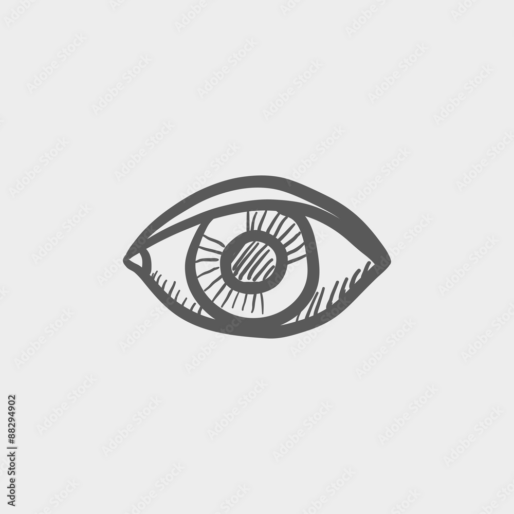 Canvas Prints Eye sketch icon