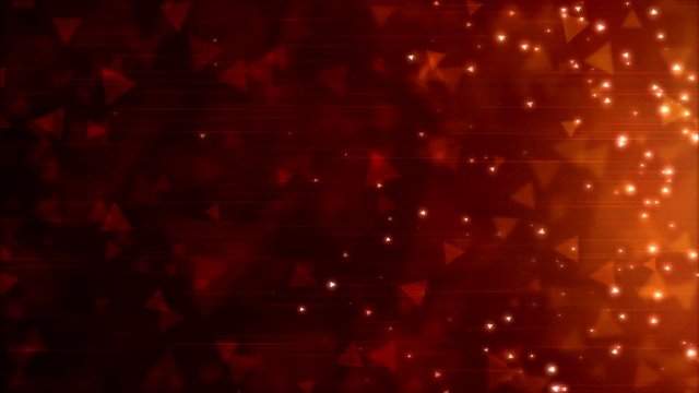 Triangle Particle Background Animation - Loop Red