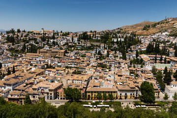 Fototapeta na wymiar View of the historical city of Granada, Spain 