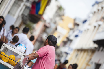 Vendedor de fritos en Cartagena