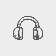 Headphone sketch icon