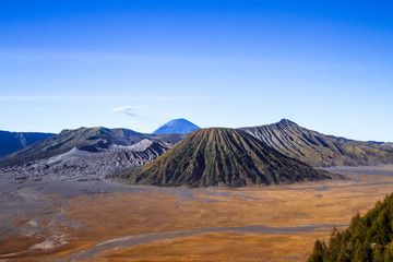 View of Active Volcano In East Java Indonesia
