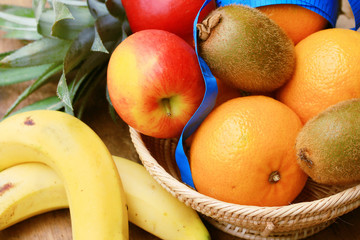 healthy mixed fruit to colorful