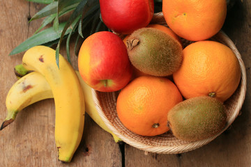 Naklejka na ściany i meble healthy mixed fruit to colorful