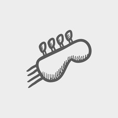 Guitar tuner sketch icon