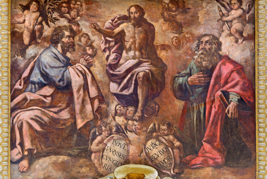 Cordoba - fresco of Transfiguration of the Lord  in  Iglesia de San Augustin.