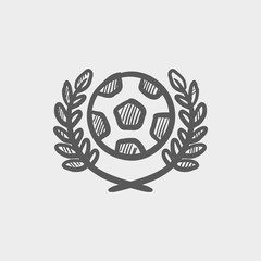 Obraz premium Sports soccer logo badges sketch icon