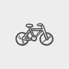 Vintage bicycle sketch icon