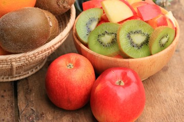 healthy mixed fruit to colorful