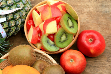 Obraz na płótnie Canvas healthy mixed fruit to colorful