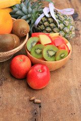 healthy mixed fruit to colorful