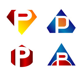 Unusual Letters p Graphic Design Editable For Your Design
