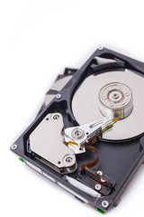 Hard Disk drives isolate on white background.