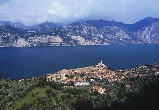 Malcesine on the Coast of Lake Garda, Veneto