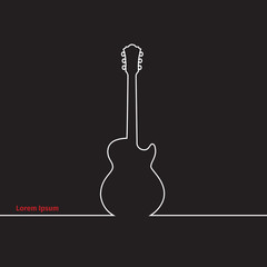 Guitars silhouette on a advertising card - 88303130