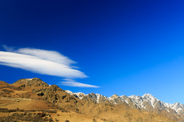 clouds above the Remarkables Mountain