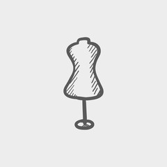 Mannequin sketch icon
