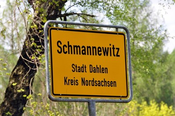 Ortseingangsschild Schmannewitz