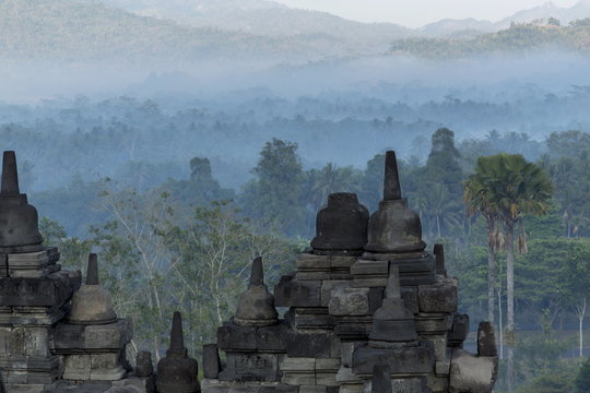 Borobudur Buddhist Temple, Java, Indonesia