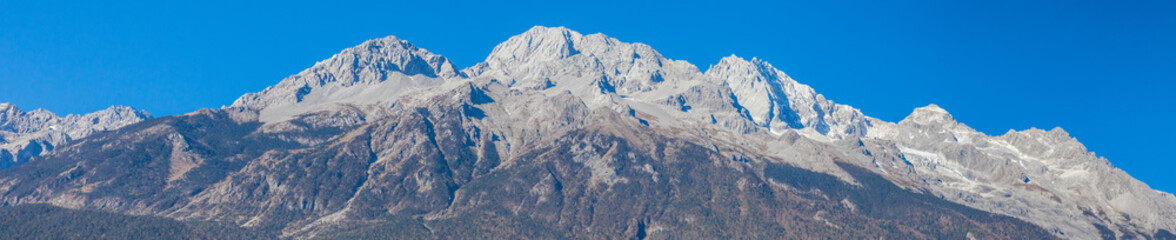 Panorama view of Jade Dragon Snow Mountain. © photongpix
