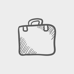 Briefcase sketch icon