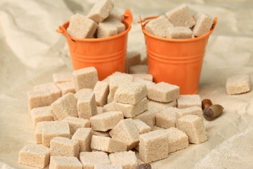 heap sugar cubes to color natural