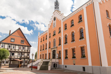 Obraz premium Das Rathaus von Hofgeismar in Nordhessen