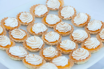Close up of lemon meringue pie
