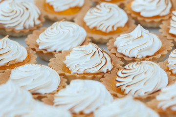 Close up of lemon meringue pie