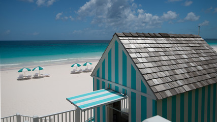 Strandhaus mit Blick auf den Strand